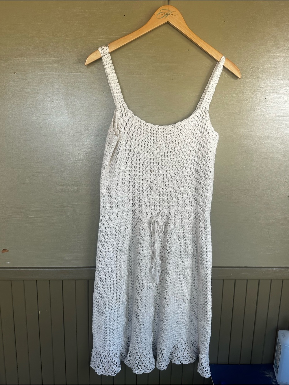 Crochet Swim Cover-Up Dress Vintage Kawaii Hawaiian